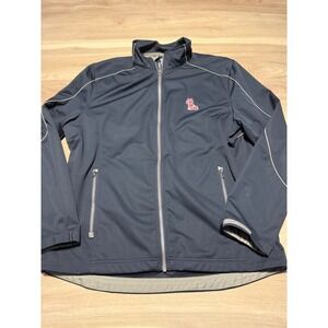 Ole Miss Rebels Jacket Mens XL Navy Blue Full Zip Softshell NCAA cutter and buck